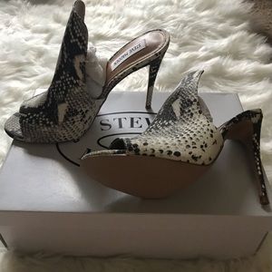 Steve Madden “Sinful” open toe mules.